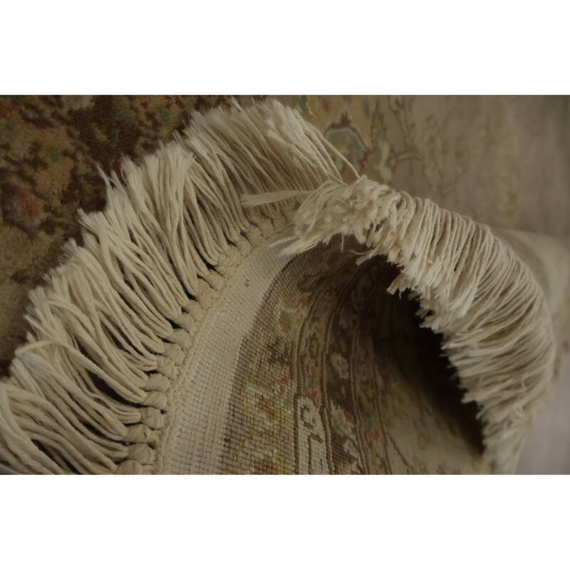 Hand Knotted Oriental 100% Wool Carpet Traditional All-Over Purples Peshawar Area Rug - 8' 2'' X 8' 1''