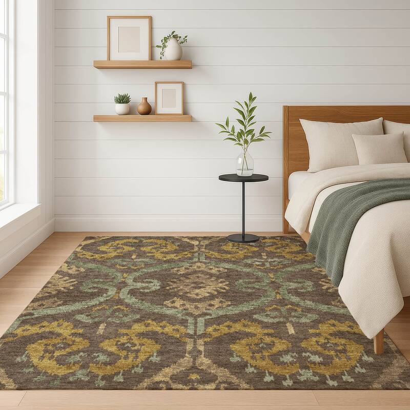 Machine Washable Indoor/ Outdoor Global Empire Chantille Rug