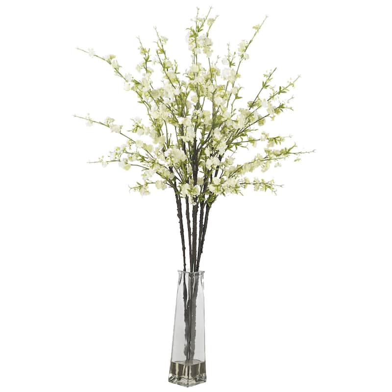Silk Flower Arrangement with Vase - Home Decor Floral Display - Long Lasting Beauty - 38