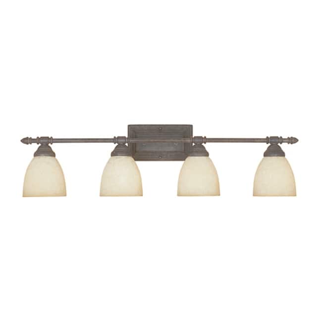 Designers Fountain Four Light Down Lighting 31.25" Wide Bathroom