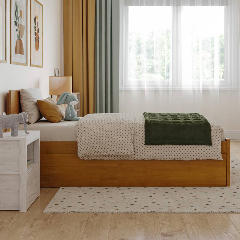 Orlando Platform Bed with Footboard and Storage Drawers