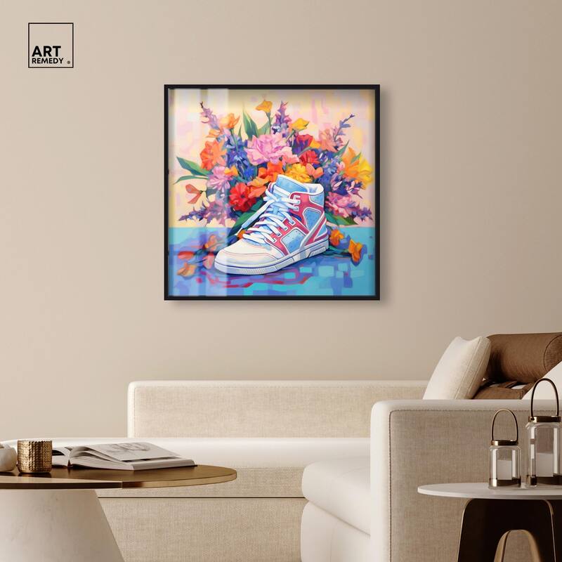 Colorful Sneaker Bouquet II Shadowbox by Art Remedy