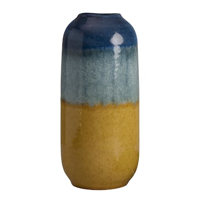 Elements Two-tone Ceramic Vase, 5X12 Inch