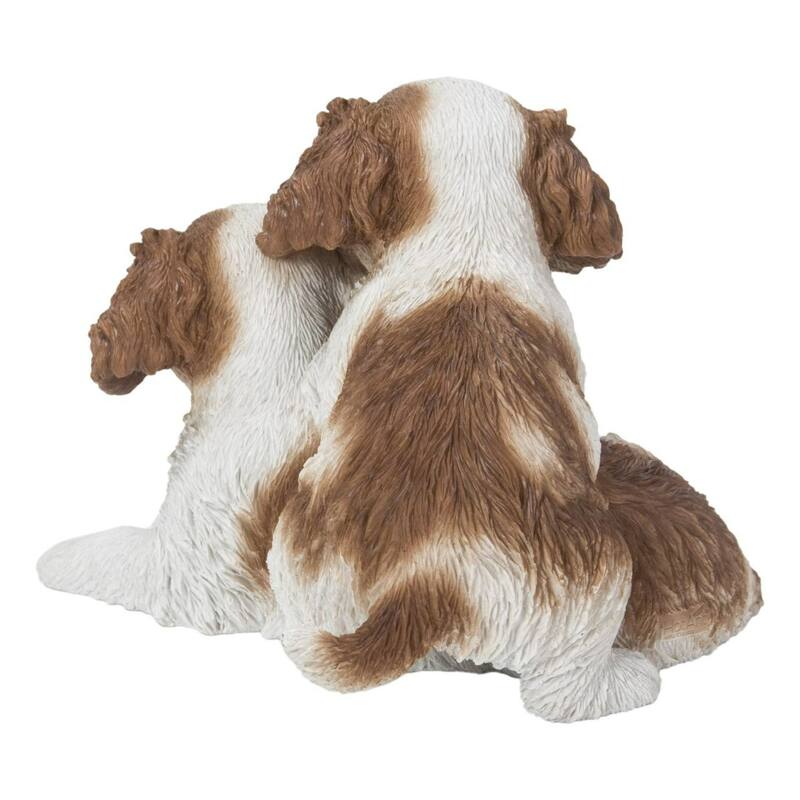 8.25" King Charles Puppies Outdoor Garden Statue