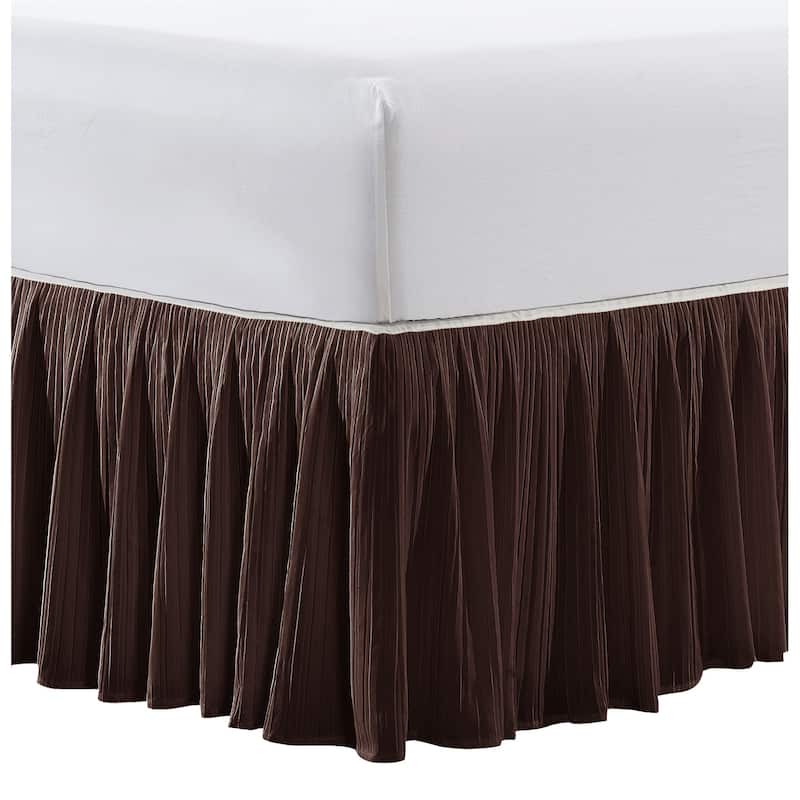 Serenta 18 Inch Drop Diamond Square Matching Bed Skirt - King - chestnut