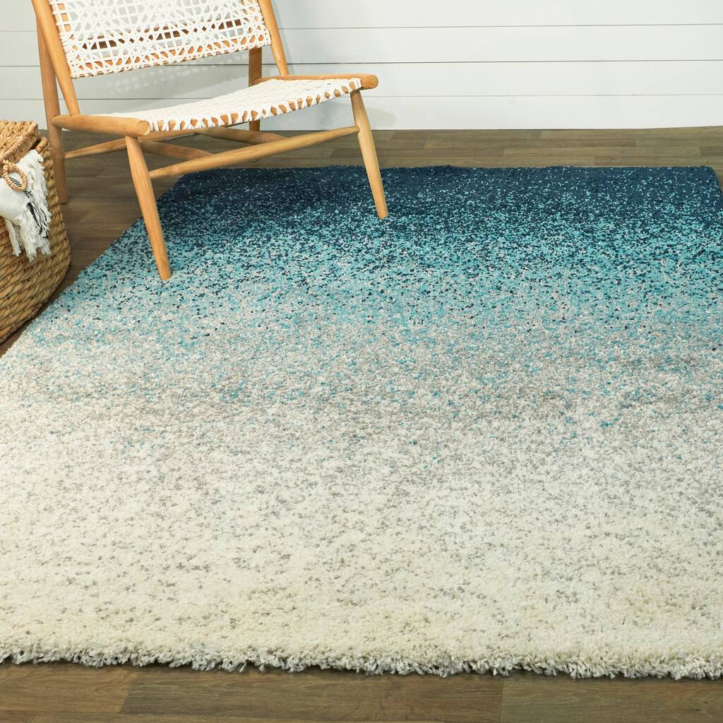 Patterson Ombre Coastal Shag Area Rug
