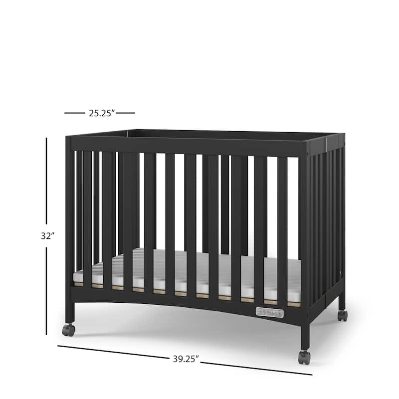 Forever Eclectic London Folding Mini Crib - 39.25" L x 25.25" W x 32" H