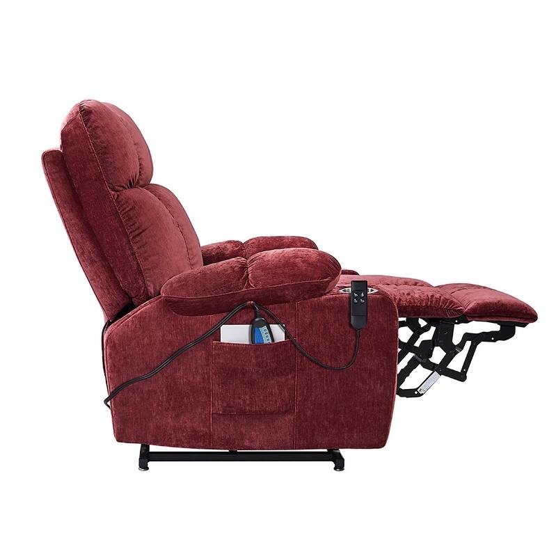 Power Lift Recliner Chair Heat Massage Sofa w/Hand Controller Bed