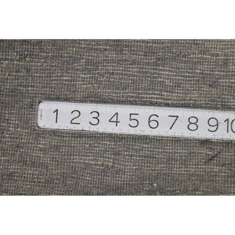 Gray Modern Gabbeh Oriental Runner Rug Handmade Wool Carpet - 3'4"x 6'6"