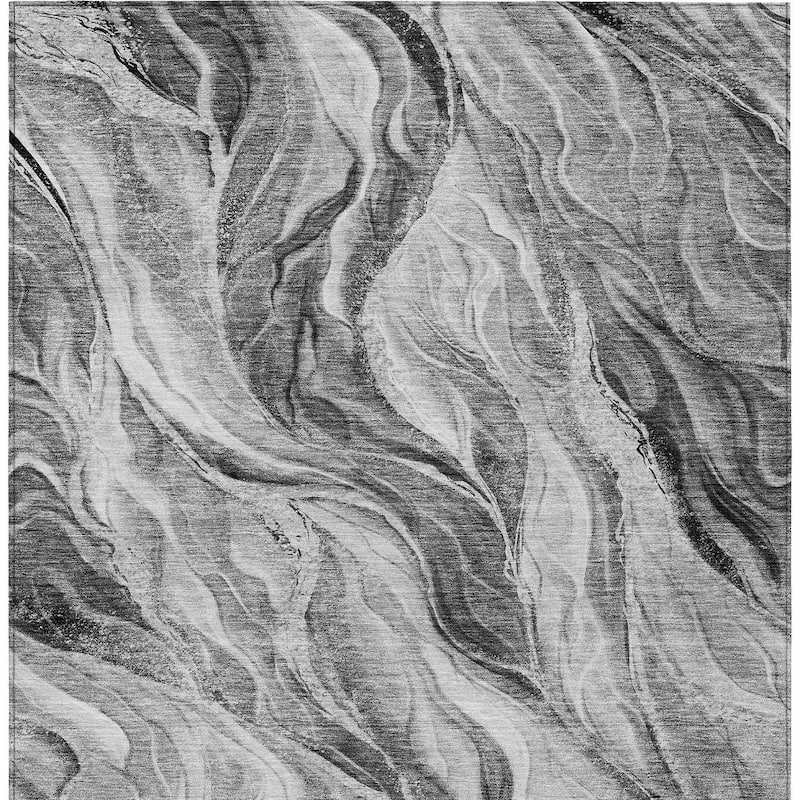 HomeRoots Abstract Transitional Rectangle Outdoor Rug