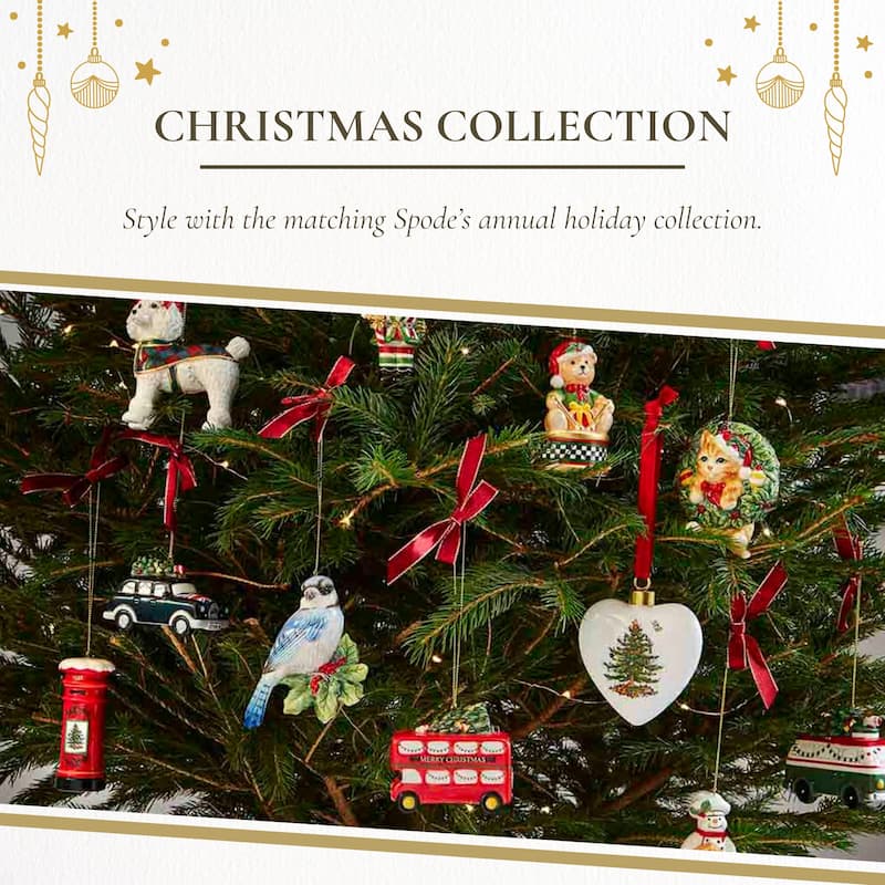 Spode Tree Brit Double Decker Bus Ornament