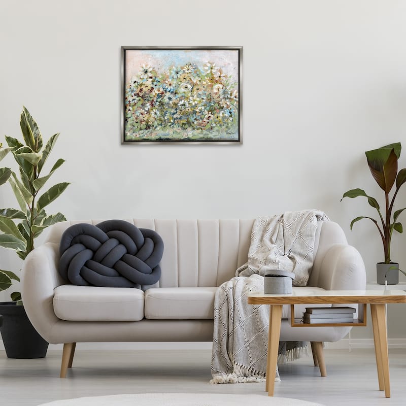 Stupell Bold Garden Blooms Framed Floater Canvas Wall Art Design By Roy Ebert