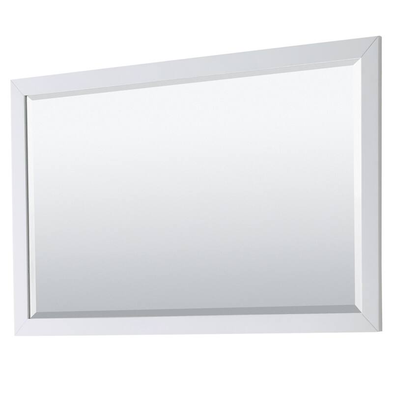 Strada 66-Inch Double Vanity Set, Carrara Marble Top, 58-Inch Mirror