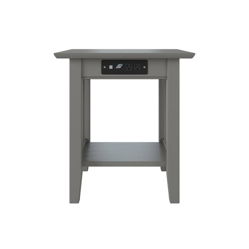 AFI Mission End Table Set of 2 with Built-in Charger