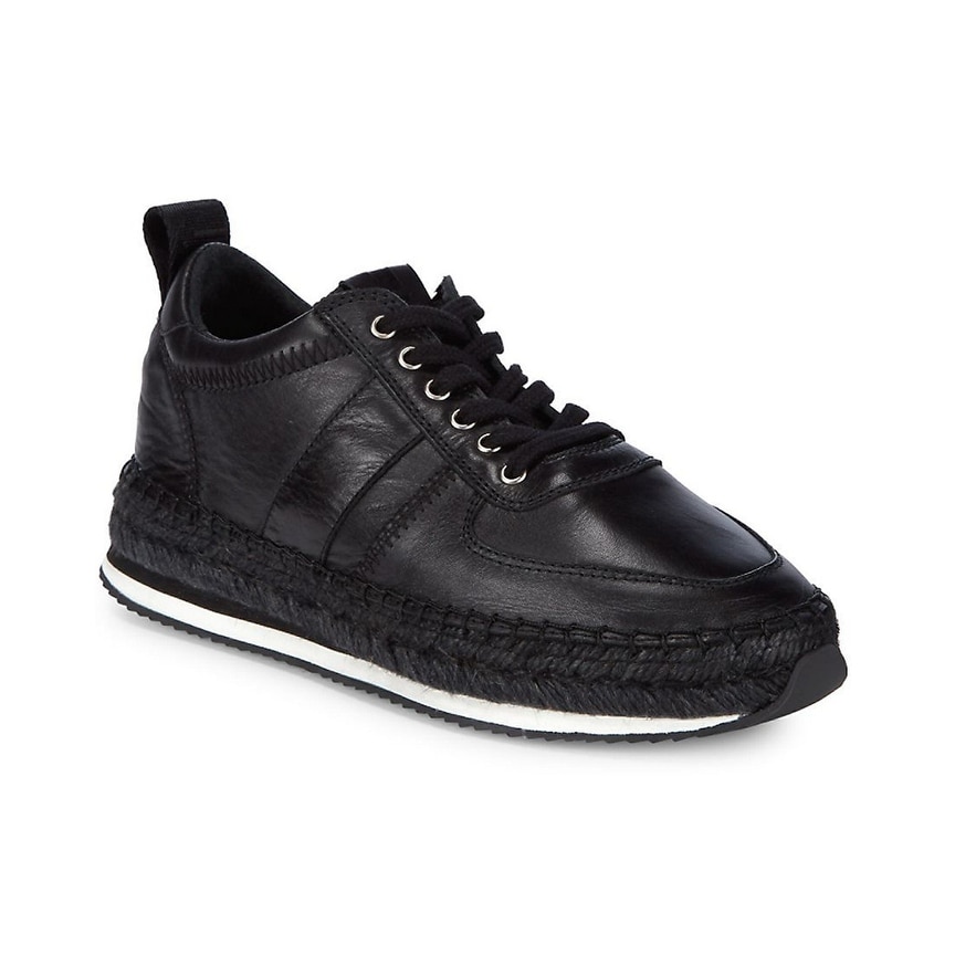 Shop Mcq By Alexander Mcqueen Leather Espadrille Sneaker