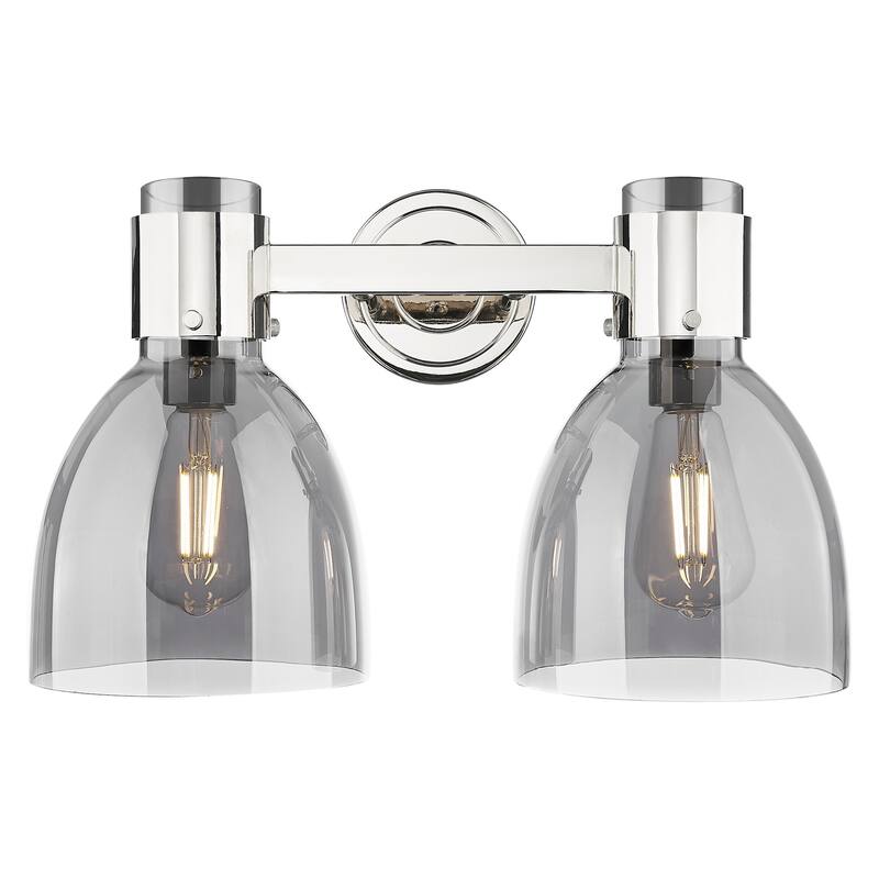 Innovations Lighting 464-2W-G464D-7SM Lawton Bell 2 Light 16" Wide - Polished Nickel