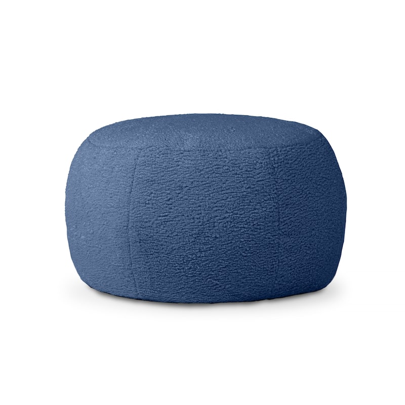 Jaxx Ellis Pouf - Modern Shearling Faux-Lamb Plush Fleece Ottoman
