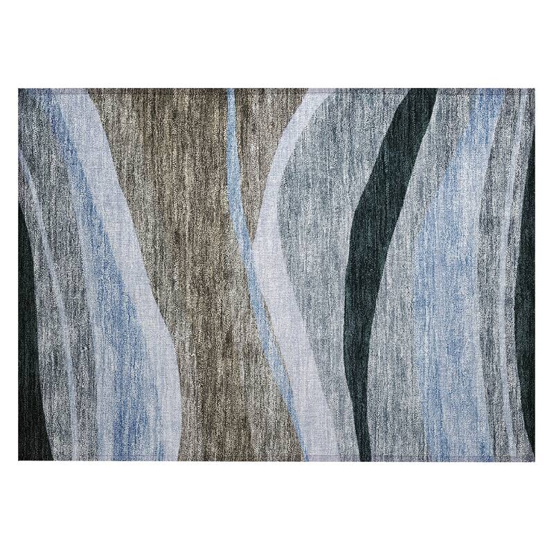 Machine Washable Indoor/ Outdoor Contemporary Deco Chantille Rug