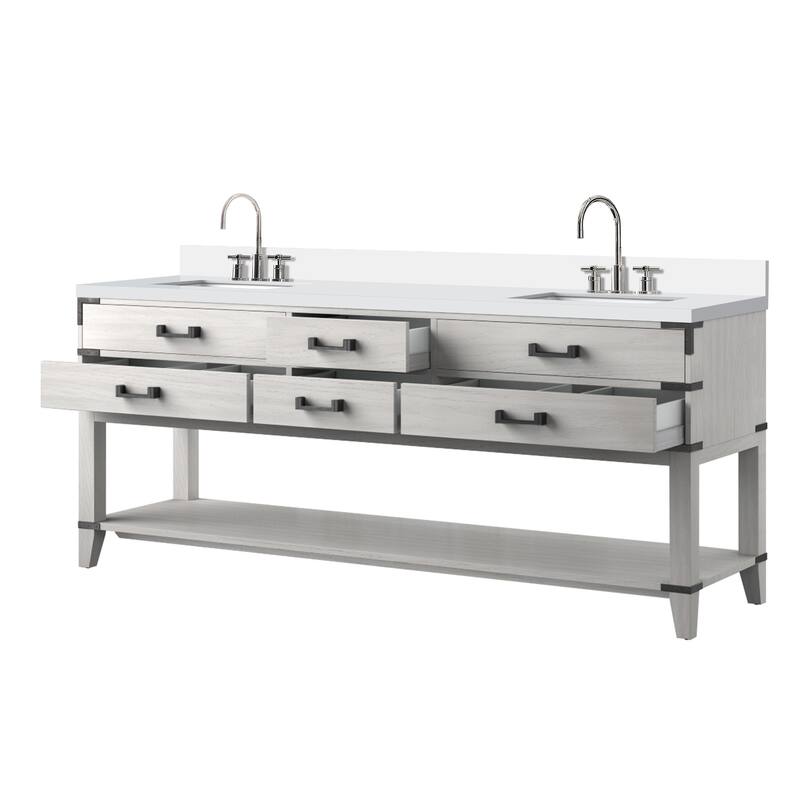Norwalk Bath Vanity Cultured Marble Top, Sink and Faucet