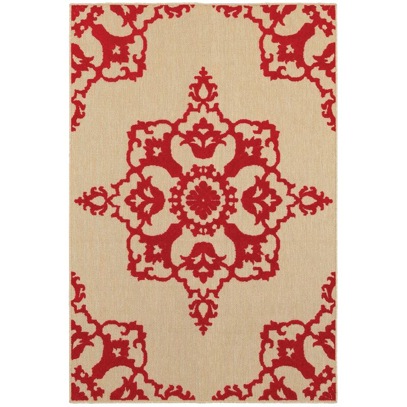 Style Haven Cara Mixed Pile Intricate Medallion Indoor/ Outdoor Area Rug