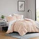 preview thumbnail 23 of 159, Chelsea Square Evans Pinch Pleated Soft Washed Boho Duvet Cover Set Blush - California King