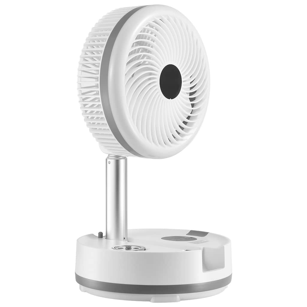 10 inch Foldable Rechargeable Oscillating Fan 3 in 1 Remote 9 Speeds