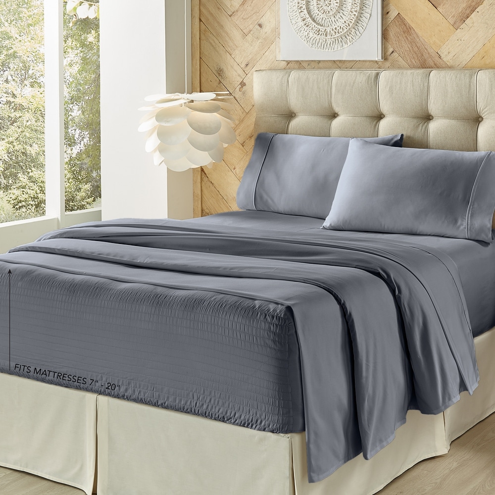 Queen 500 Thread Count Oversized Flat Sheet White - Tribeca Living : Target
