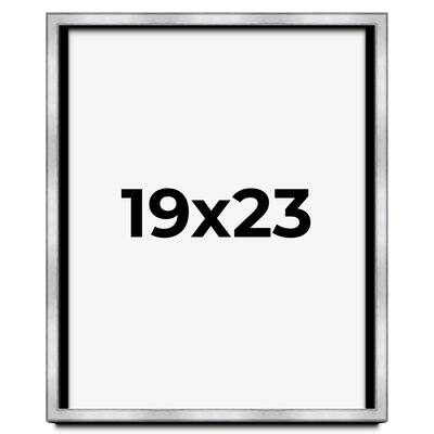 19x23 Shadow Box Frame Silver | 1.375 Inches Deep Real Wood