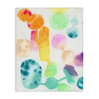 Stupell Rainbow Watercolor Pattern Canvas Wall Art Design By June Erica ...
