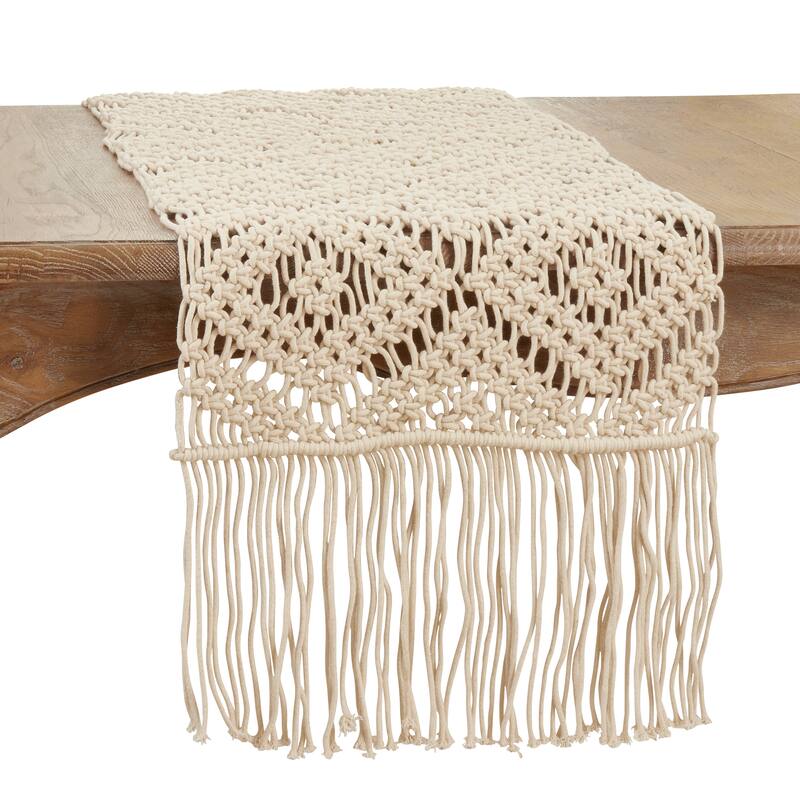 Macramé Design Table Runner - 16"x72"