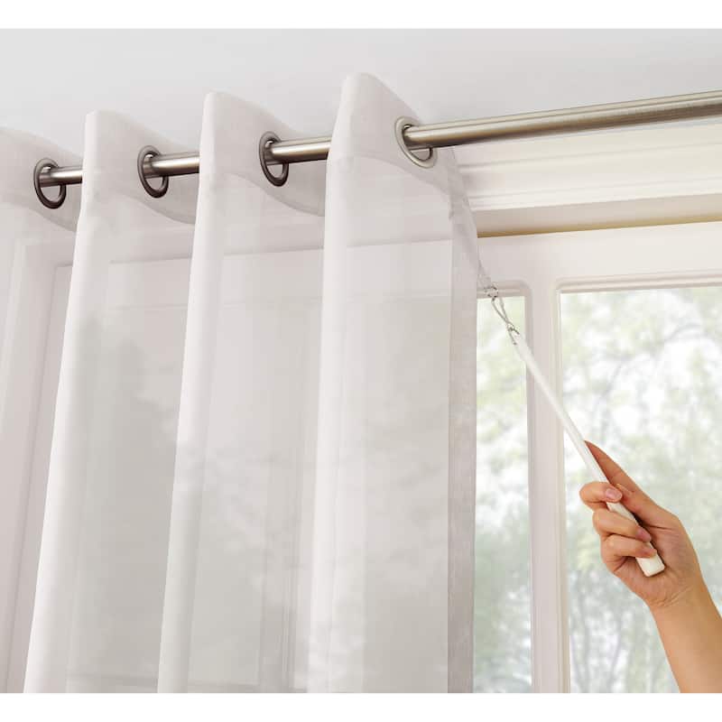No. 918 Emily Voile Sheer Grommet Sliding Patio Door Curtain Panel, Single Panel