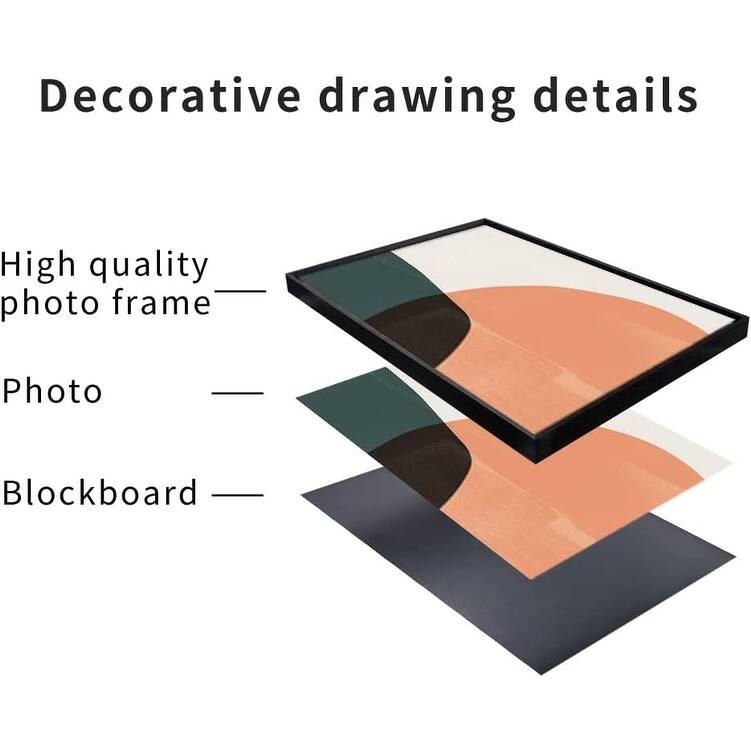 Abstract Natural Geometric Color Block Picture Prints