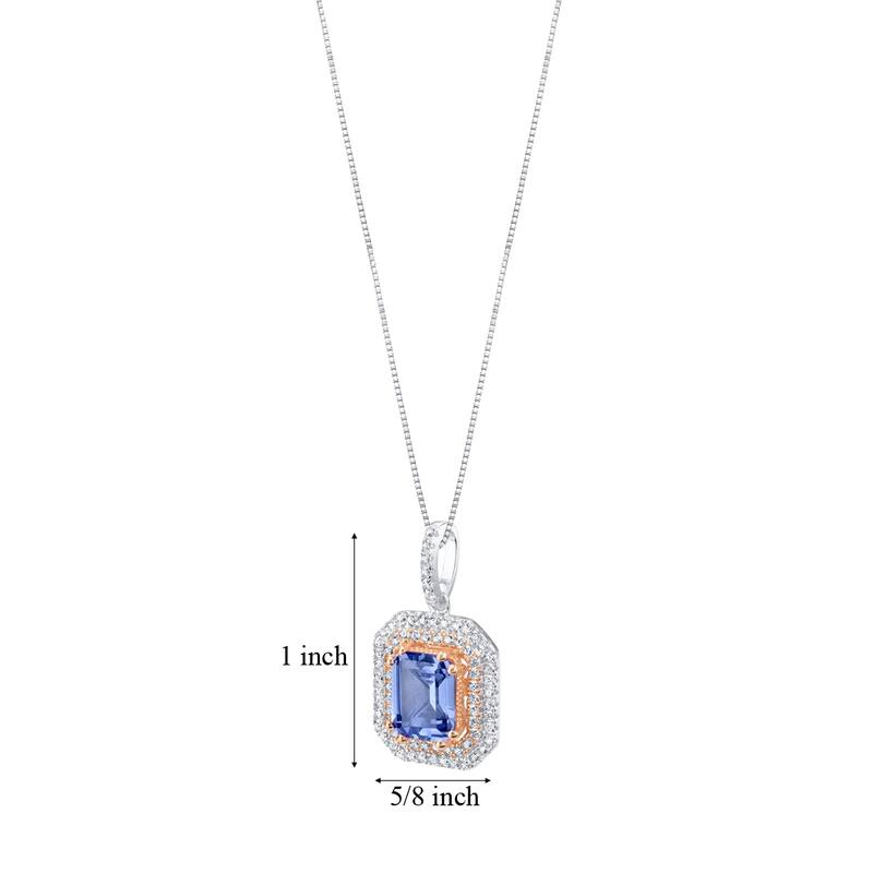 4 ct Tanzanite Pendant in Sterling Silver