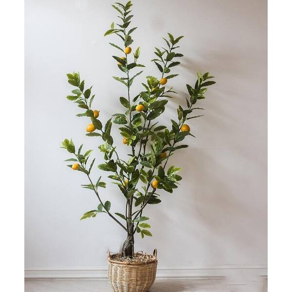 Shop Rusticreach Artificial Lemon Tree Overstock 27546854