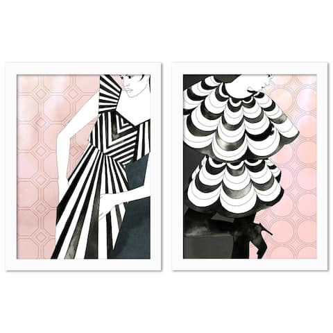 Chic Style by Advocate Art 2 Piece White Framed Print Set