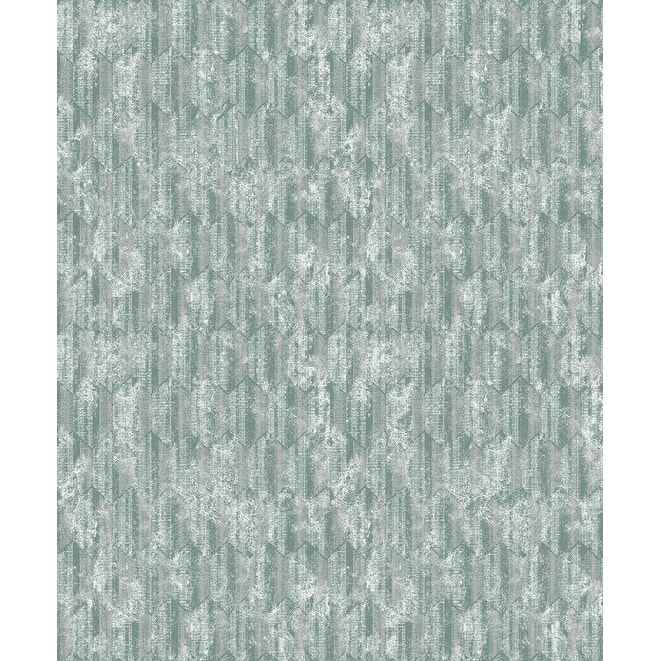 Decorline Kendall Teal Geometric Wallpaper - 21in x 396in x 0.025in