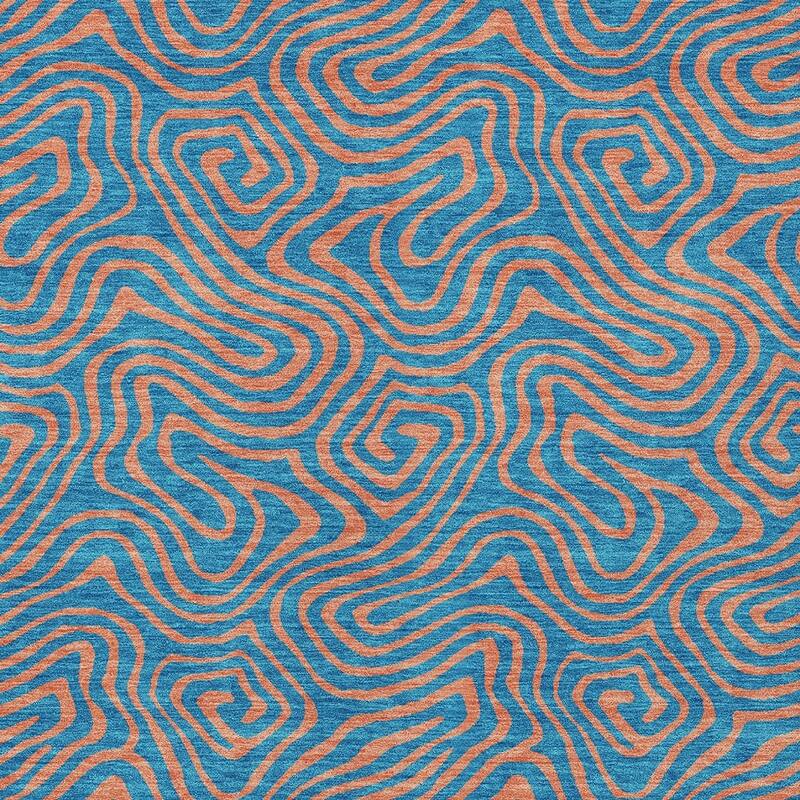 HomeRoots Abstract Transitional Rectangle Outdoor Rug