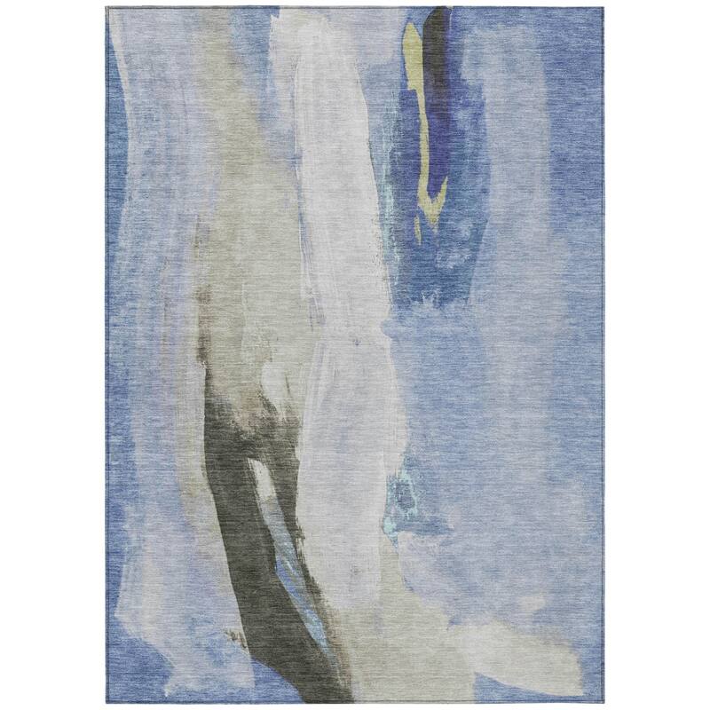 HomeRoots Abstract Transitional Rectangle Outdoor Rug