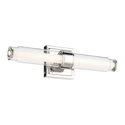 Kichler Lighting Laurene 18.5" Linear Bath Bar Small LED with Clear Glass in Polished Nickel