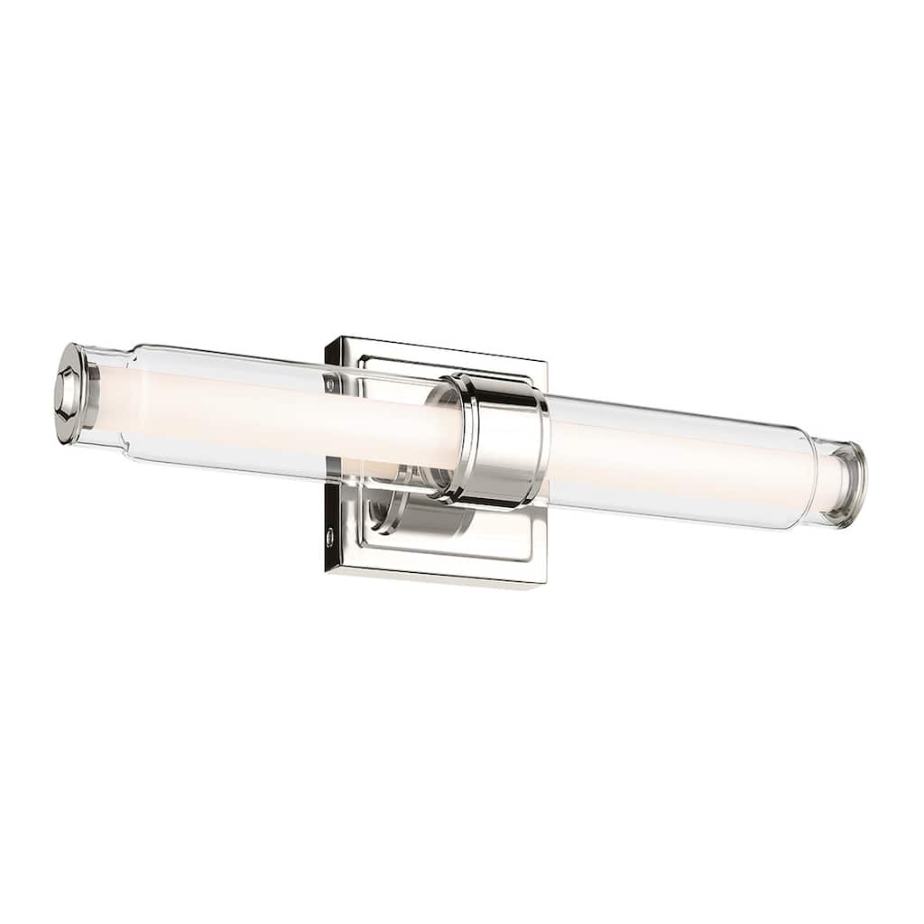 Kichler Lighting Laurene 18.5" Linear Bath Bar Small LED with Clear Glass in Polished Nickel