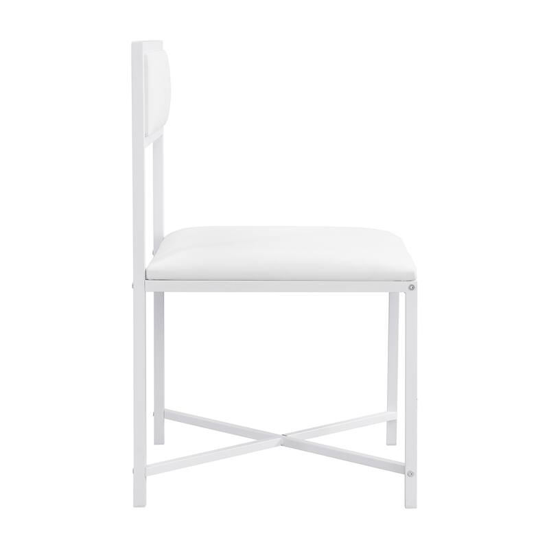 Modern 5-Piece Extendable Dining Table Set, 63" Kitchen Foldable Wooden Table with Lower Storage Shelf and 4 PU Leather Chairs