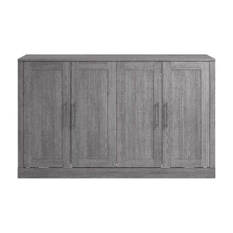 Bestar Pur 75W Queen Size Murphy Cabinet Bed with Mattress