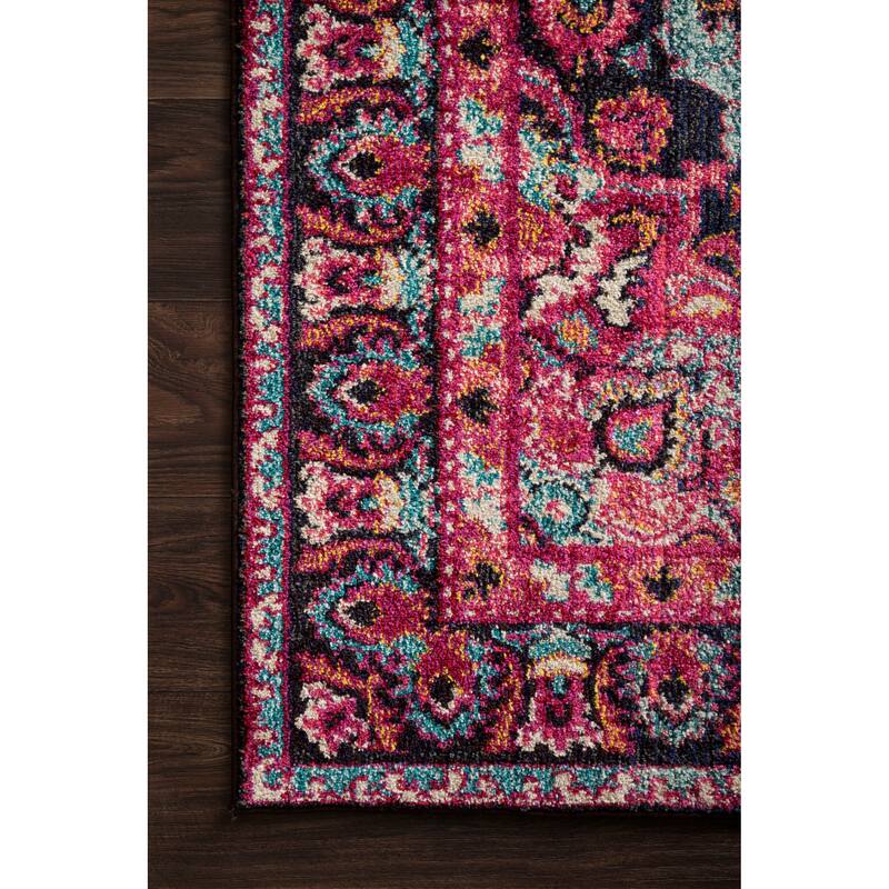 Alexander Home Vintage Boho Botanical Medallion Distressed Rug