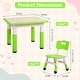 preview thumbnail 11 of 45, Garvee Kids Table and 4 Chairs Set, Graffiti Desktop Plastic Children Art Table, Height Adjustable Table and Chair Set