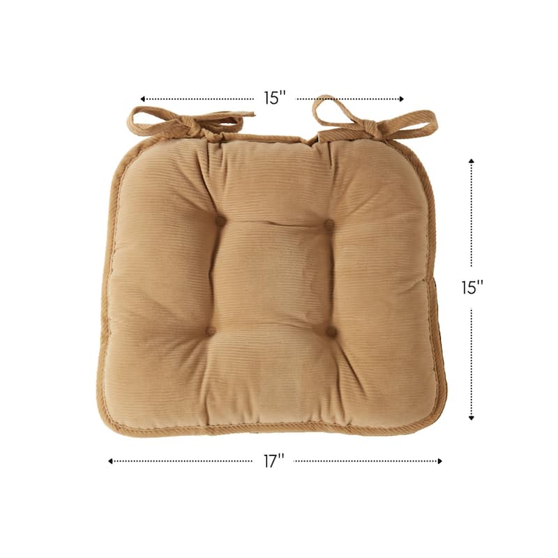 Omaha Indoor Reversible Corduroy Chair Pads (2-Pack)
