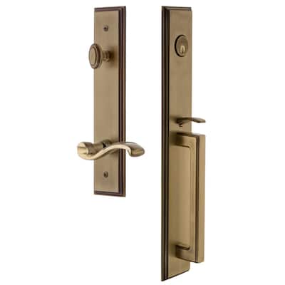 Grandeur Carre Solid Brass Rose Left Handed Keyed Entry Single
