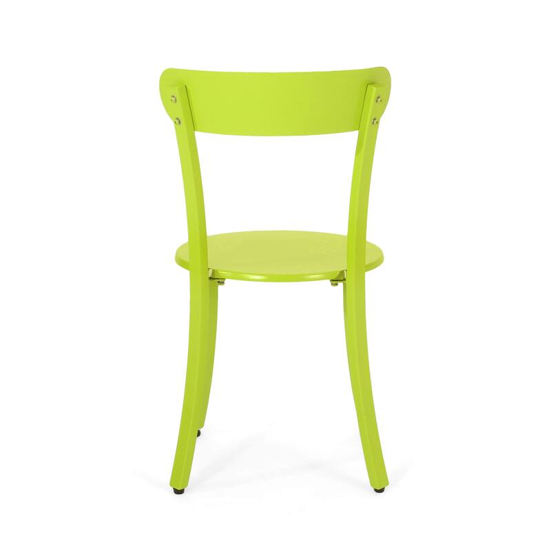 3-Piece Matte Outdoor Bistro Set, Powder-Coated Iron Table and Chairs for Patio or Balcony Dining