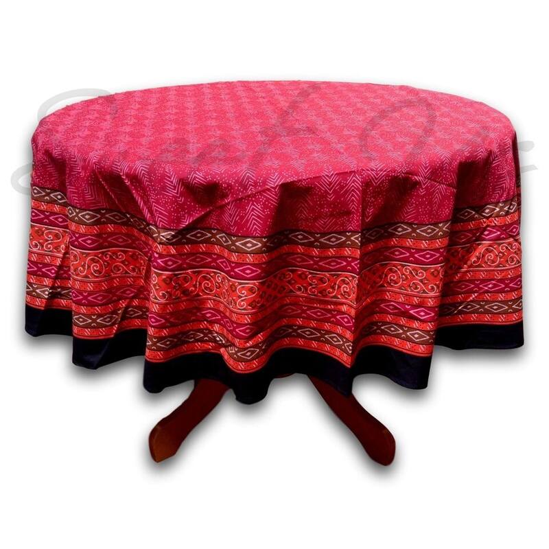 Cotton Block Print Luxurious Geometric Tablecloth Collection