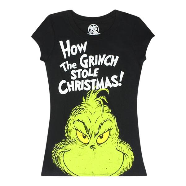 Shop Dr Seuss The Grinch Stole Christmas Women S Black T Shirt