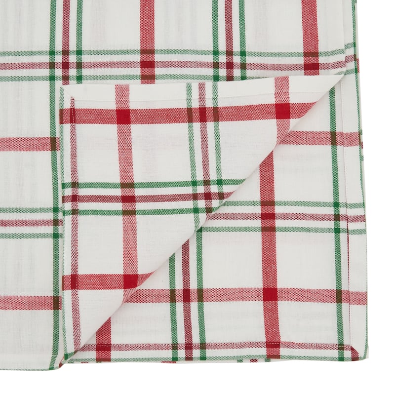Square Tablecloth With Plaid Design